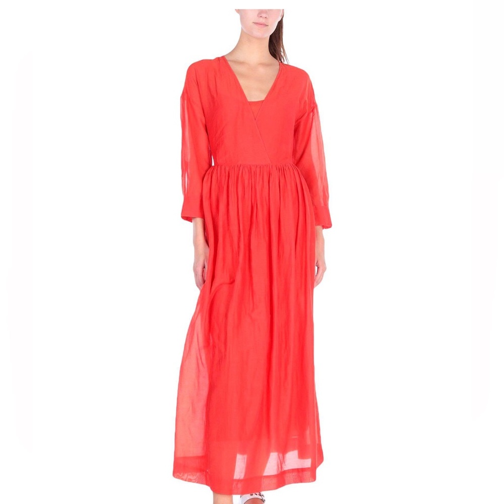 Italian Jucca high quality cotton Elegant Red Women's Dress